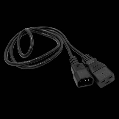 Кабель питания C19-C14, 10А, 2 м, черный, Lanmaster (LAN-PP19/14-2.0-BK)