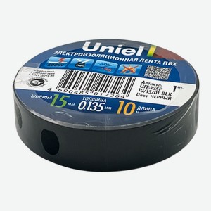 Изолента Юниэль 15мм*10м черная 4510