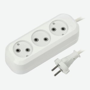 Удлинитель Смартбай 3 гнезда 3м, 10A/2,2кВт, без заземления SBE-10-3-03-N; 50