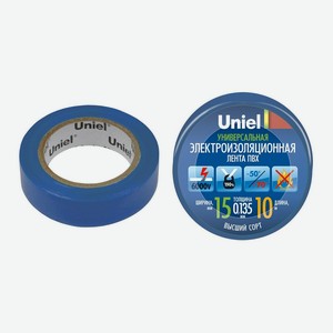 Изолента Юниэль 15мм*10м синяя 3332