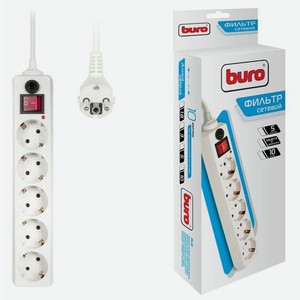 Сетевой фильтр Buro 500SH-10-W 10м (5 розеток) белый
