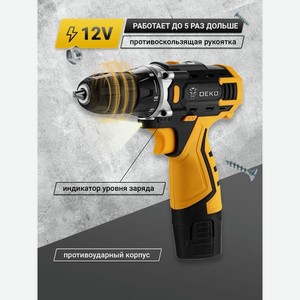 Аккумуляторная дрель-шуруповерт DEKO Banger 12V SET 1,1х2.0Ач, з/у