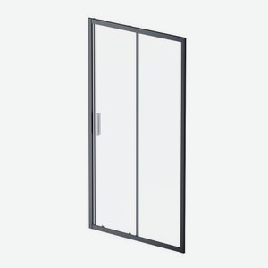 Дверь душевая 110х195 AM.PM Gem Solo W90G-110-1-195BT стекло прозрачное, профиль черный матовый