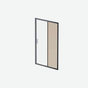 Дверь душевая 120х195 AM.PM Gem Solo W90G-120-1-195BBr, стекло бронзовое, профиль черный матовый