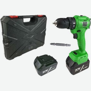 Дрель аккумуляторная бесщеточная Zitrek Greenpower 20 Pro (20В, Li-ion аккум. 2шт, ЗУ, кейс, бита)