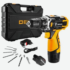 Дрель-шуруповерт аккумуляторная Deko DKCD12FU-Li Set 3 + набор 13 предметов 063-4173