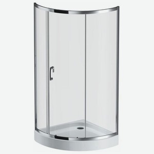 Стекла для душ. ограждения 90x90 AM.PM Like Solo Slide W83G-315-090CT, стекло прозрачное, проф хром глянц,