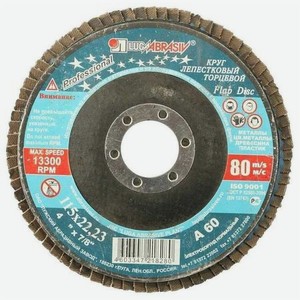 Круг лепестковый торцевой Луга 115 x 22,2 тип КЛТ1 Р60 3656-115-25