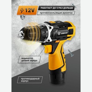 Дрель-шуруповерт аккумуляторная Deko DKCD12FU-Li 063-4100