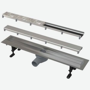Водоотводящий желоб AlcaPlast APZ13-DOUBLE9-950 Fit&Go с двухсторонней решеткой (под плитку/сталь)