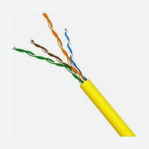 Кабель LANMASTER UTP, 4 пары, кат. 5Е, 350Mhz, LSZH, желтый, 305 м (LAN-5EUTP-LSZH-YL)