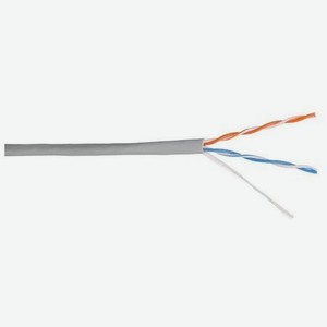 Кабель LANMASTER TWT UTP, 2 пары, Кат.5e, PVC, 305 метров, серый (TWT-5EUTP)