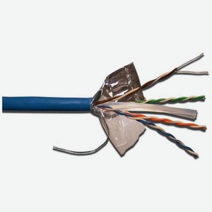 Кабель LANMASTER FTP, 4 пары, кат. 6, с перегородкой, 250Mhz, PVC, синий, 305 м (LAN-6EFTP-BL)