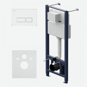Инсталляция для подвесного унитаза с пневматич клавишей AM.PM Pro I012704.7001 пластик, цвет:белый