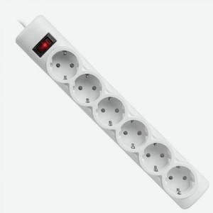 Сетевой фильтр Defender DFS 151 1,8 м, белый, 6 розеток (99489)