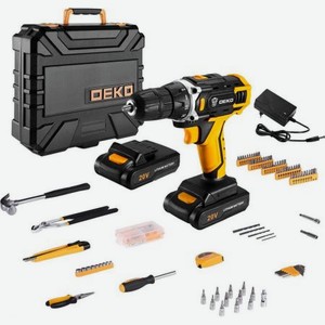 Дрель-шуруповерт аккумуляторная Deko DKCD20FU-Li + набор 195 предметов 063-4135