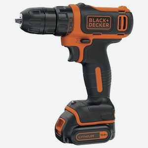 Дрель-шуруповерт Black & Decker BDCDD12K1B-QW аккум. патрон:быстрозажимной