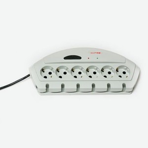 Сетевой фильтр Vektor F-50Е светло-серый 5м + защита от 380 V