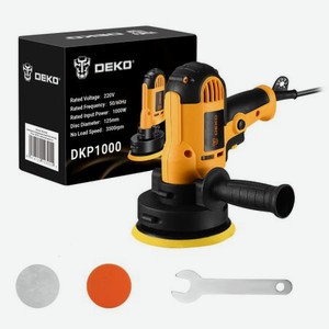 Шлифмашина полировальная сетевая DEKO DKP1000, 125 мм, 1000 Вт + набор аксессуаров 5 шт