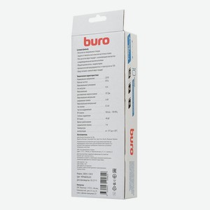 Сетевой фильтр Buro 500SH-3-SW-B 3м (5 розеток) черный