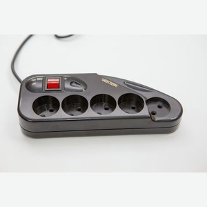 Сетевой фильтр Vektor LITE 2.2кВт черный 1.8м-2м (для бытовой техники б/з)