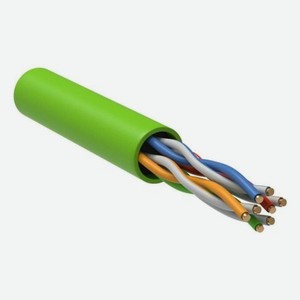 Кабель NEOMAX U/UTP cat.5e 4x2x0.46, 25 AWG, Медь, внутренний, PVCLS нг(А)-LSLTx, 305м, зеленый (NM711021)
