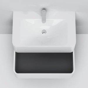 Раковина мебельная, искусственный мрамор, 80 см AM.PM Sensation M30WPC0801WG встроенная в столешницу