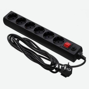 Сетевой фильтр Buro 600SH-16-3-B 3м (6 розеток) черный