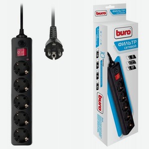 Сетевой фильтр Buro 500SH-5-B 5м (5 розеток) черный