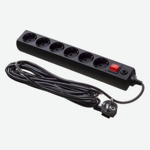Сетевой фильтр Buro 600SH-16-5-B 5м (6 розеток) черный