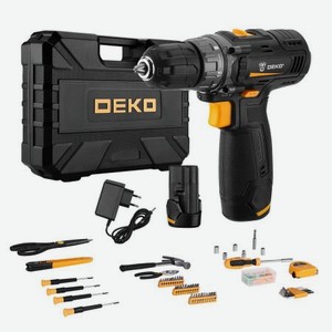 Дрель-шуруповерт аккумуляторная Deko GCD12DU3 2x12V Li-Ion + набор 104 предмета 063-4133