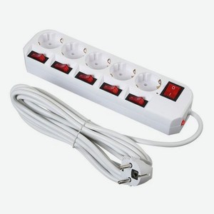Сетевой фильтр Buro 500SH-5-SW-W 5м (5 розеток) белый