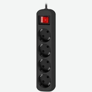 Удлинитель Defender G418 1.8м, 4 розетки (99337) Black