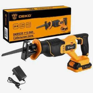Сабельная пила аккумуляторная DEKO DKRS20 20В 1*2.0Ач