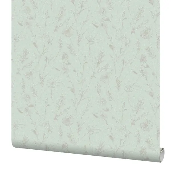 Обои флизелиновые Erismann Flora зеленые 1.06 м ЭР60927-04