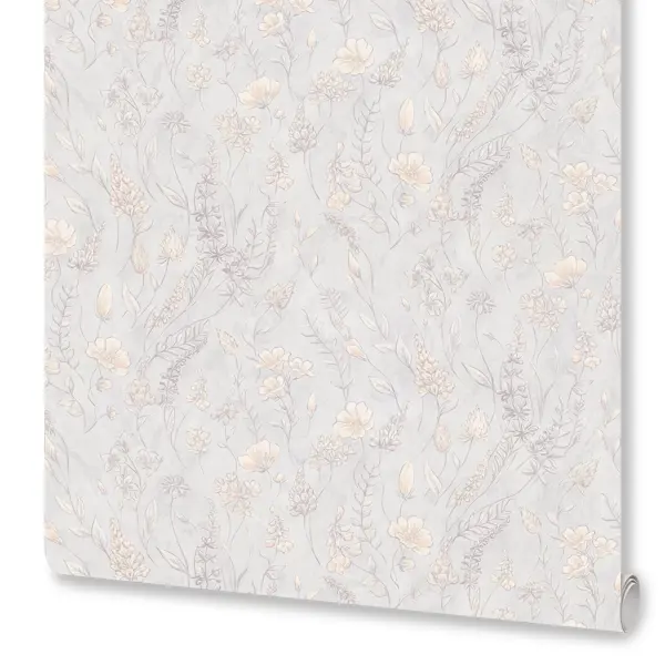 Обои флизелиновые Euro Decor Meadow серые 1.06 м ED7326-11