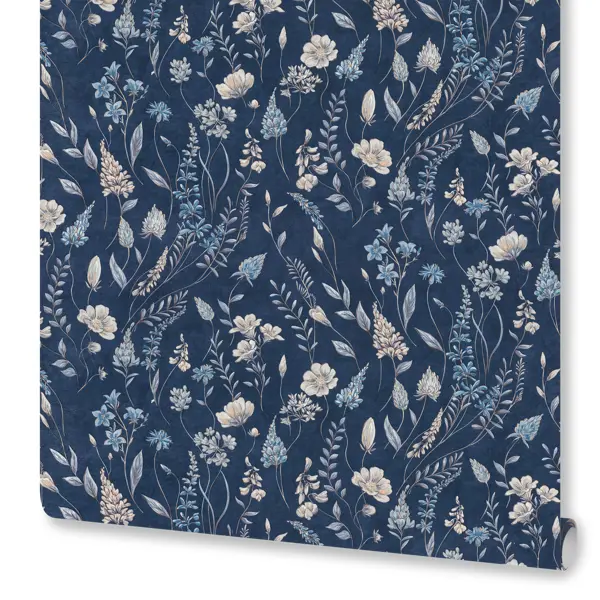 Обои флизелиновые Euro Decor Meadow синие 1.06 м ED7326-20