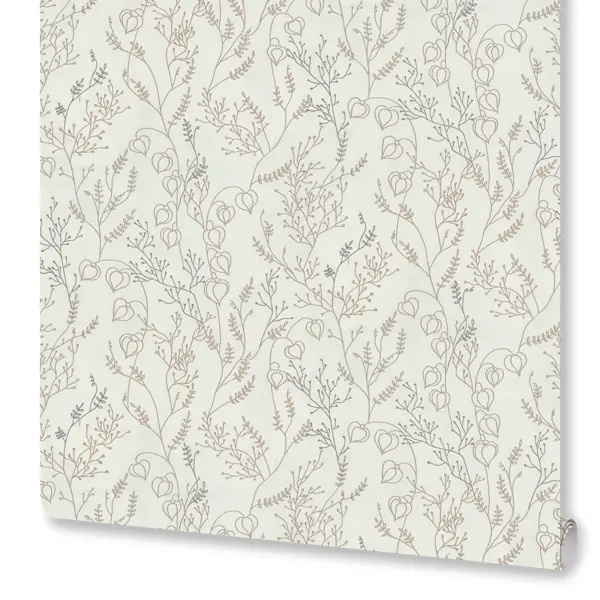 Обои флизелиновые Euro Decor Physalis белые 1.06 м ED7307-00