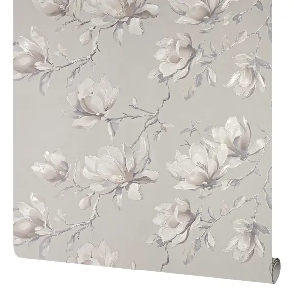 Обои флизелиновые Victoria Stenova Magnolia серые 1.06 м VS585106