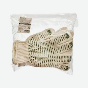 Перчатки 4-нит х/б С ПВХ 7,5 кл ГОСТ (5пар/компл, 100 компл/мешок)
