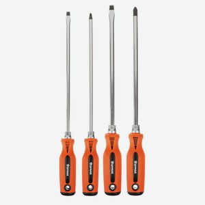 ЕРМАК Набор усиленных отверток 4шт SL 6*250; 8*250/ PH2*250;PH3*250