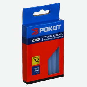 РОКОТ Стержни клеевые 20шт, 7,2x100мм