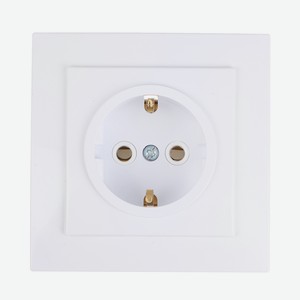Розетка одноместная скрытой установки FORZA с заз.rs 16-133-Б, 250В, 16А, IP20, 85x85x46 мм, белая