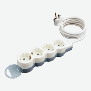 Удлинитель Legrand Стандарт 4X2К+З 3м бело-серый (695007)