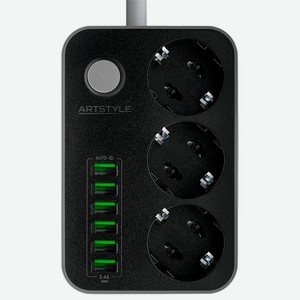 Сетевой фильтр ARTSTYLE CL-3631B Black