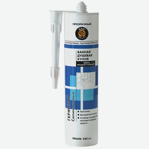 ES0006 Герметик Силиконовый EAST BRAND Сантехнический Кислотный, Прозрачный. 280 мл.
