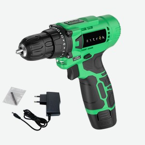 Дрель-шуруповерт аккумуляторная Zitrek Green Li Plus, 12В, 1x1.5Ач