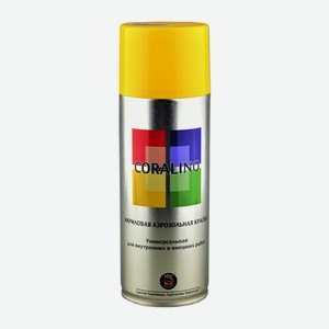 C11018 Краска аэрозольная CORALINO (520мл, 200г), RAL1018 Цинково-жёлтый