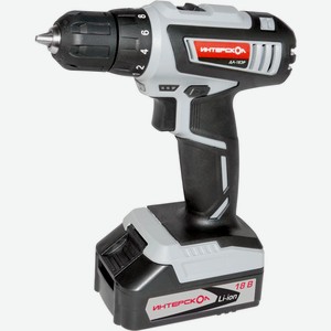 Аккумуляторная дрель-шуруповерт ДА-18ЭР Li-Ion 2 А ч 18В x2 4362220 Интерскол