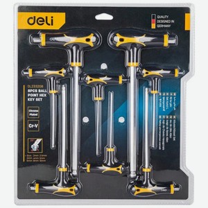 Набор шестигранных ключей с шаром Deli DL233208 8 штук Dell